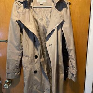 MICHAEL Michael Kors Tan Trench Coat with Belted Waist